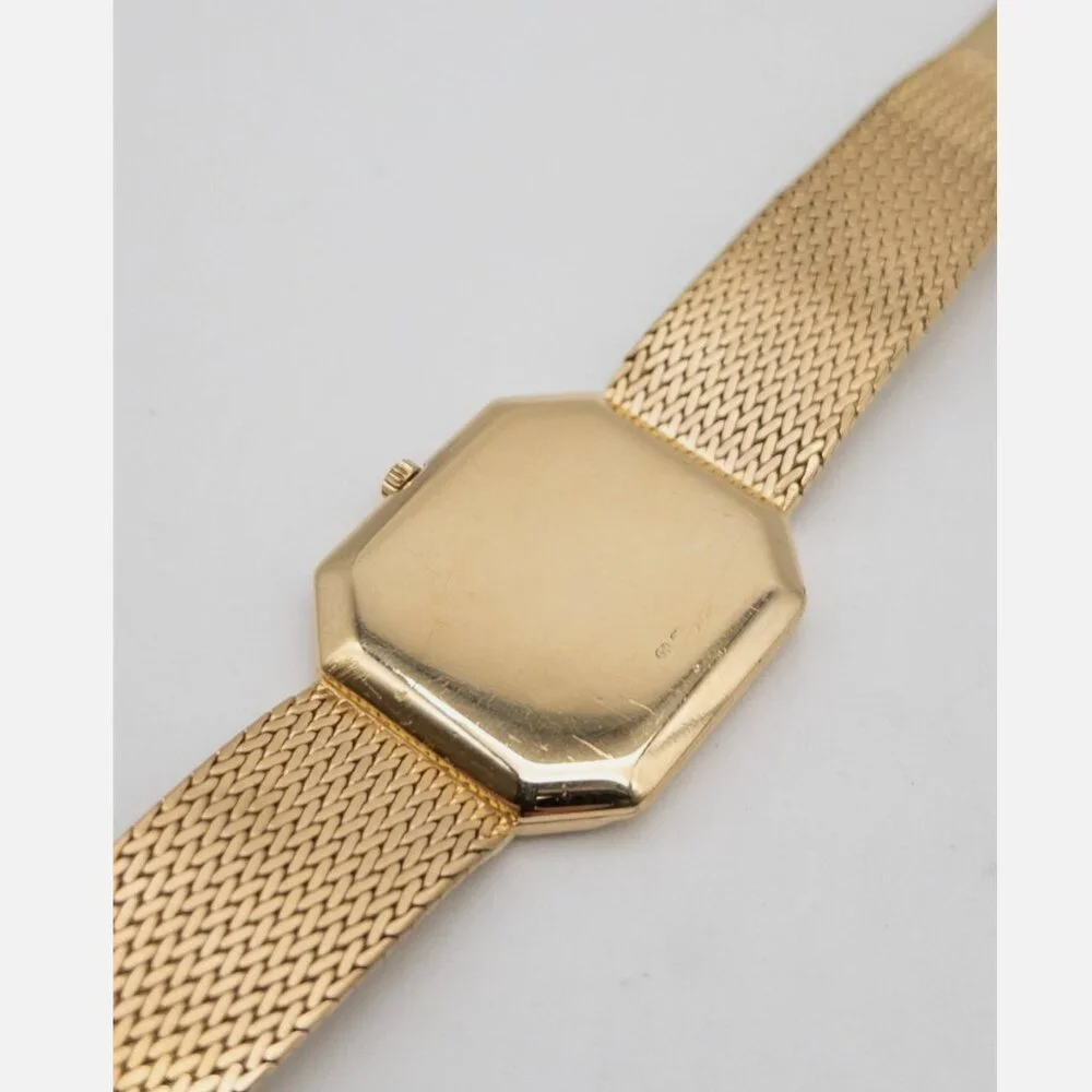 MENS PATEK PHILLIPE 18k Yellow Gold FACTORY DIAMOND Watch